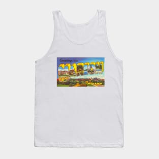 Greetings from Marion, Indiana - Vintage Large Letter Postcard Tank Top